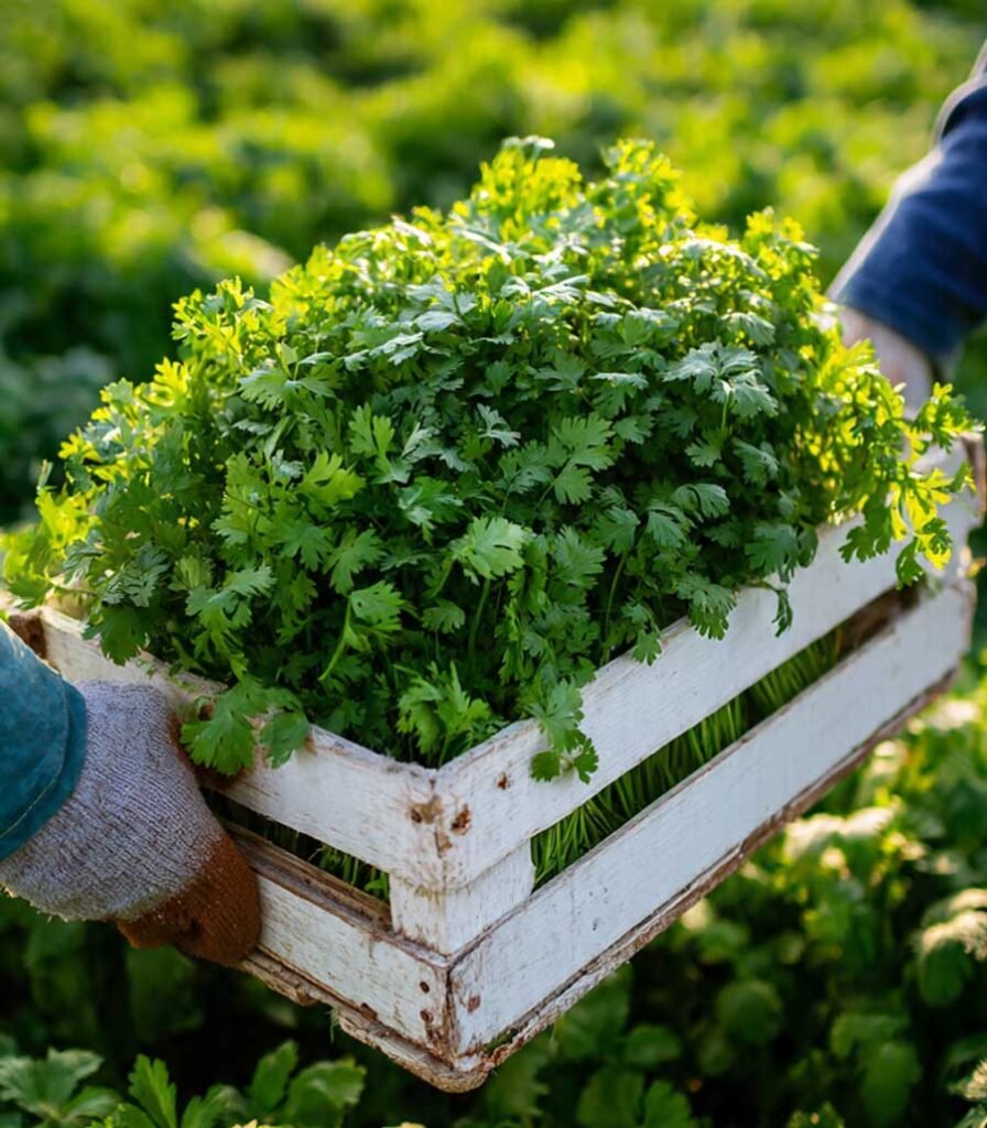 Person-Holding-Chard-Pallet