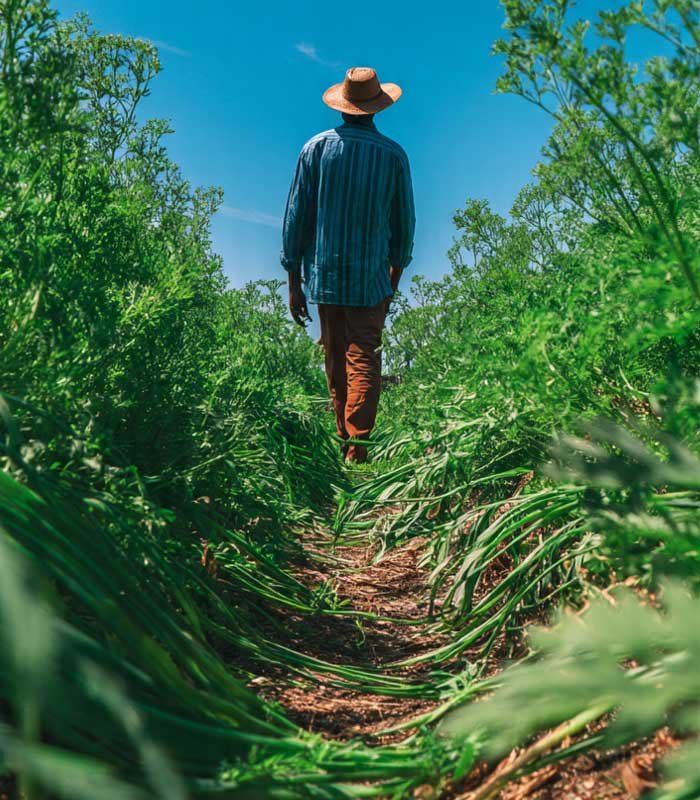 Man-in-the-coriander-field